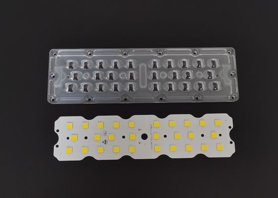 7070 SMD 28 LED Street Light Module 158X103 DEGREE Outdoor Light Lens With Heatsink