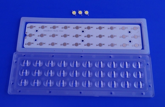 30W Lentes Optical Led Array Lens For Tunnel Lighting , Small footprint