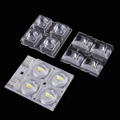 2x2 Led Street Light Lens Optical PC LED Lens For Road Lamp