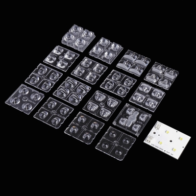 2x2 PC Led Lens , 4 in 1 Led Optical Lens For SMD 5050 Led Lamp