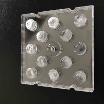 Buy 50x50mm SMD 3030 Led Lens , 12 In 1 Led PC Lens For High Bay Light online manufacture