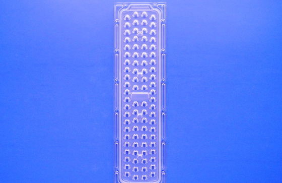 50W SMD 3030 LED Street Light Lens with 136x78 degree Vertical Angle and Optical Grade PC Material