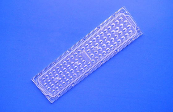 50W SMD 3030 LED Street Light Lens with 136x78 degree Vertical Angle and Optical Grade PC Material