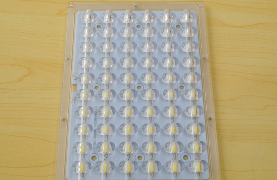60W LED Retrofit Kits with Led Street Light Lens , PCB Module Solder 60x1w Led