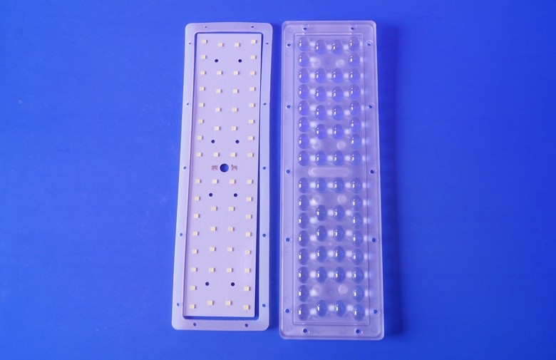 High Power LED 3030SMD LED Module And 30x70 Degree PC Street light Lens For 56W