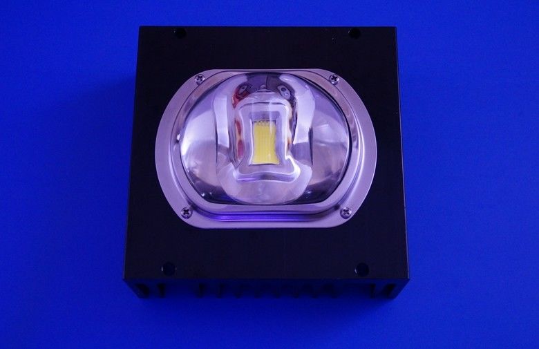 100W 75x135 degree Glass Led Street Light Lens with Square Heat Sink