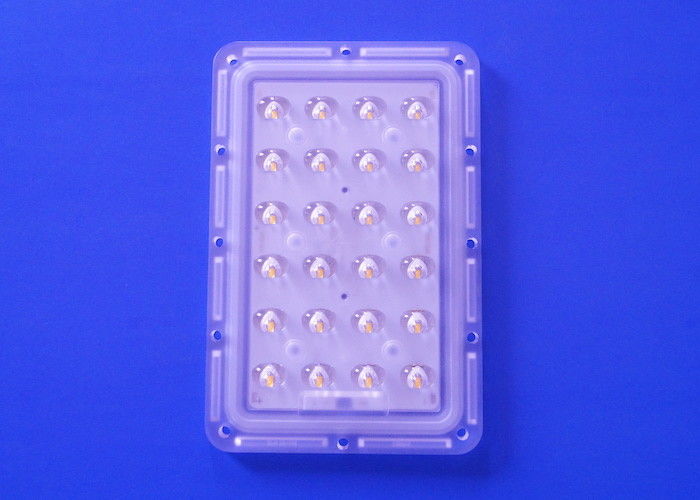 3535 SMD Plastic Injection Mold LED Optical Lens 24W XPG3 For Asymmetrical Street Light