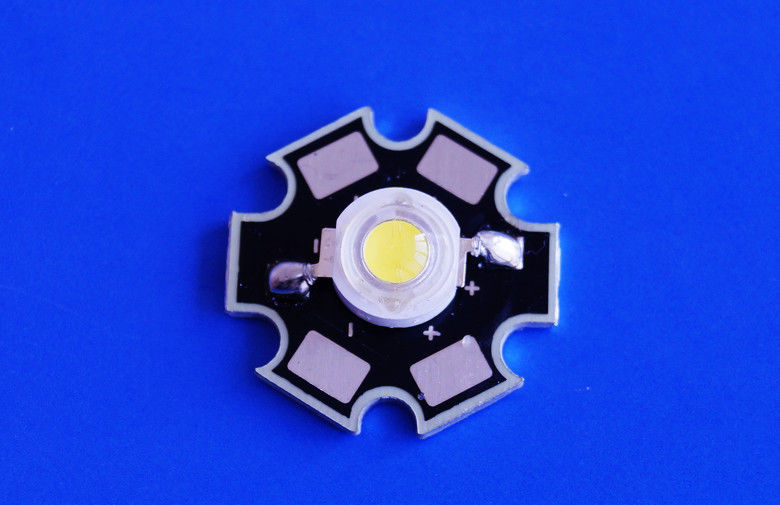 Epistar Chip 1w High Power Led 140lm With Star Pcb , 120 Degree viewing Angle