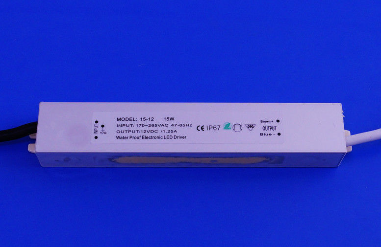 15W  12vdc Outdoor Led Constant Voltage Driver For Led Strips , Decorative Lighting
