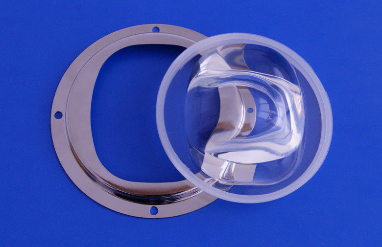 120 X 60 Degree LED Street Light Lens Glass Lenses Waterproof With Metal Holder