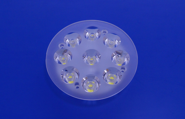 9W Bridgelux PMMA Led Lens , Optical Led Tunnel Lamp Lens For Decorative lighting