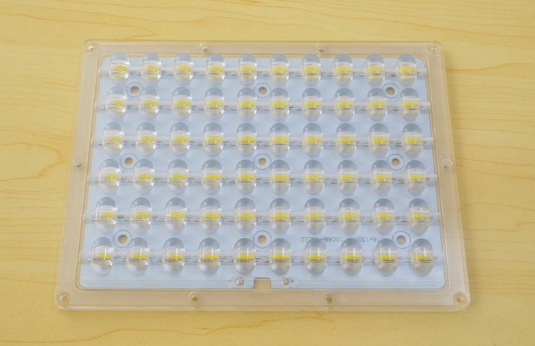 60W LED Retrofit Kits with Led Street Light Lens , PCB Module Solder 60x1w Led
