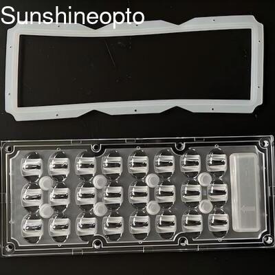 5050 SMD LED PCB Board and 163X85 Degree Beam Angle Optical Grade PC Material Lens For Lighting
