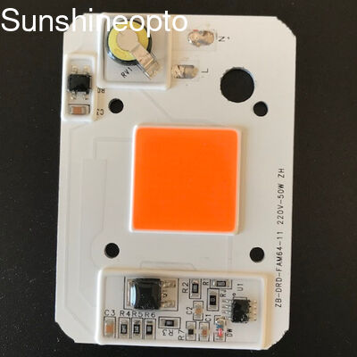 50W High Power COB LED PCB Board with AC220V Input and 140 Degree Viewing Angle for Grow Lights