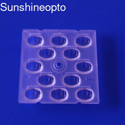 50x50mm Optical PC Material and TPIII-M Beam Angle LED Lens for SMD 3030 LED PCB Board