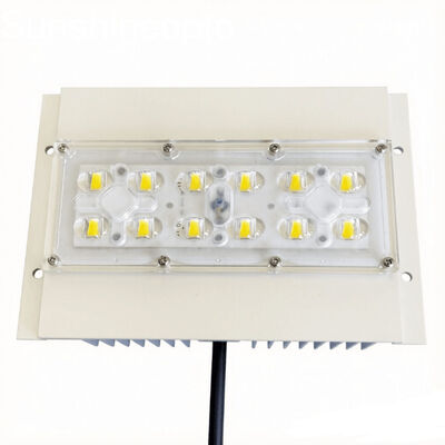60W 7070 LED Street Light Module with 158×103 Degree Optical Lens & Aluminum PCB for Roadway Lighting