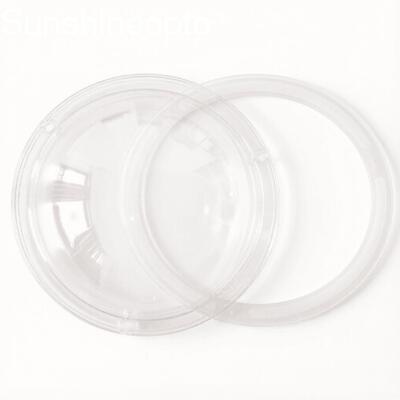 168mm LED Lens Cover with Gasket 120° Optical PC 91% Light Transmittance for High Bay Industrial LED Lighting