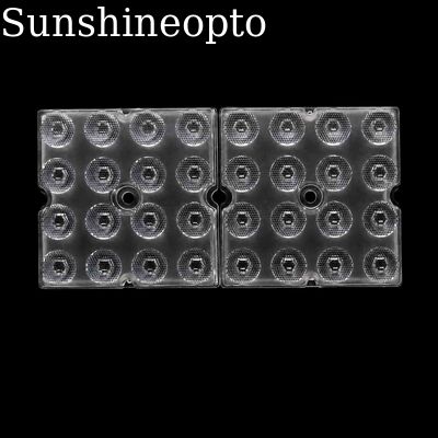 20 Degree 3030 SMD PC Optical LED High Bay Lens 50×50mm 16-in-1 Narrow Beam Optical Lens