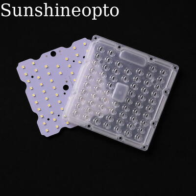 50W LED Street Light Module with 80×150 Degree Asymmetric Lens 3030 SMD LED PCB Board Up to 160 lm/W