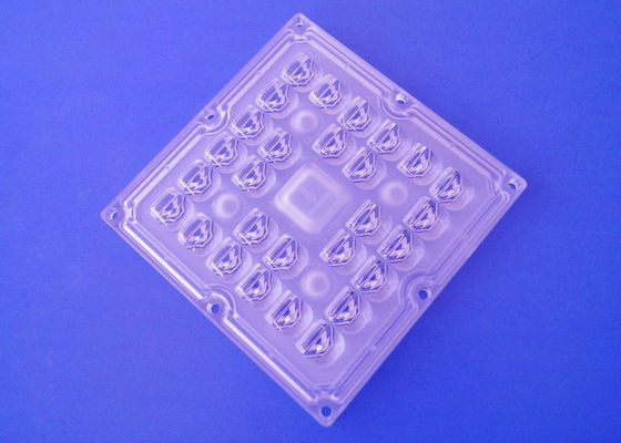 3535 SMD LED Lens Array 28 In 1 Square Module with 100X60 Degree Beam Angle and Optical Grade PC Material