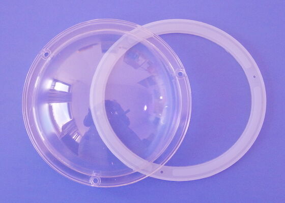 200W 300W Transparent Plastic LED Cover 168MM Dia With Gasket