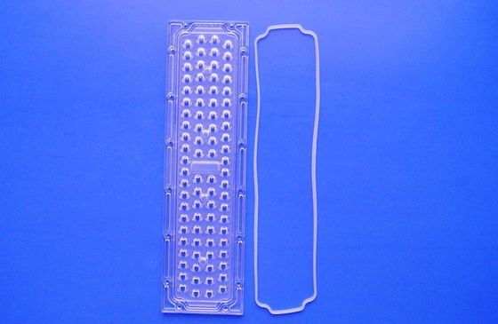 50W SMD 3030 LED Street Light Lens with 136x78 degree Vertical Angle and Optical Grade PC Material